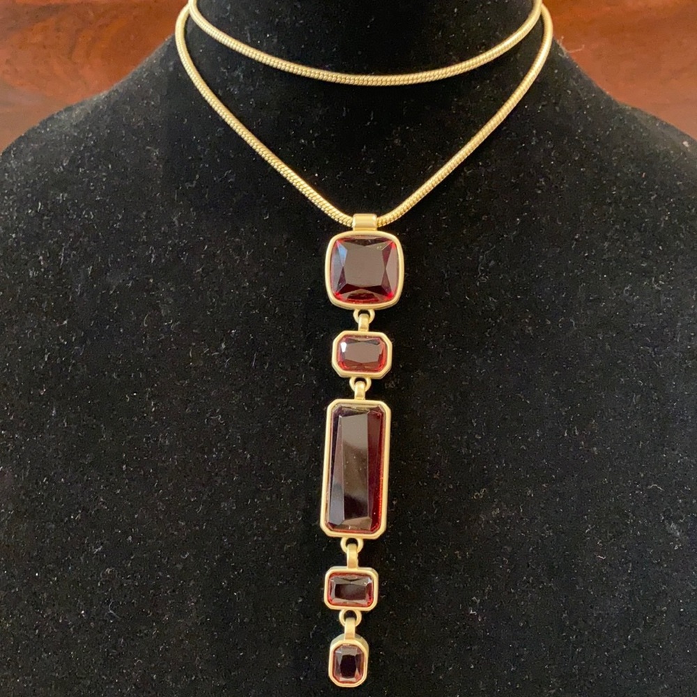 Chicos Briley Red Pendant Necklace - Picture 3 of 11